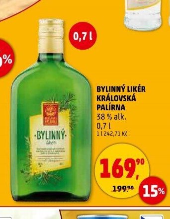 Bylinný likér Královská Palírna