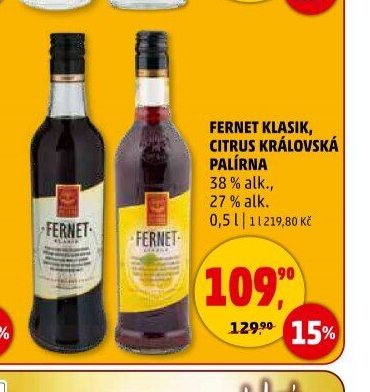 Fernet Klasik, Citrus Královská Palírna
