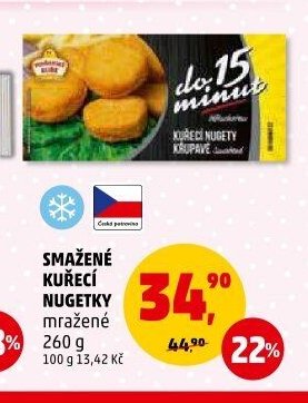 Smažené kuřecí nugetky mražené