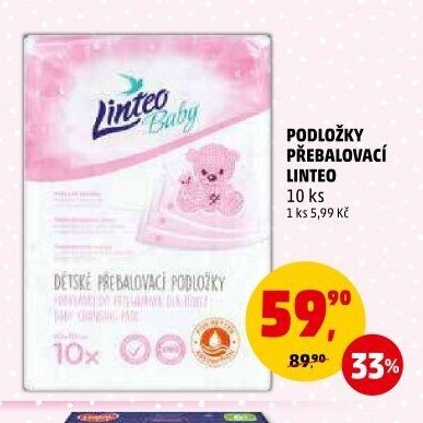 PODLOŽKY PŘEBALOVACÍ LINTEO