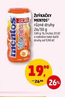 ŽVÝKAČKY MENTOS