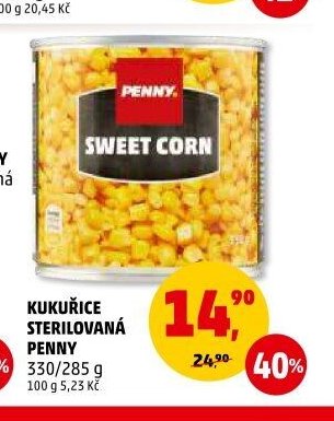 Kukuřice sterilovaná Penny