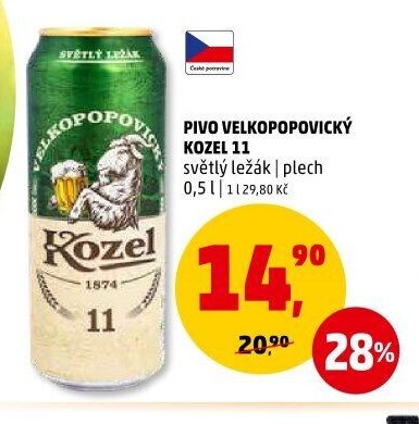 Pivo Velkopopovický Kozel 11