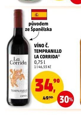Víno Č. Tempranillo La Corrida