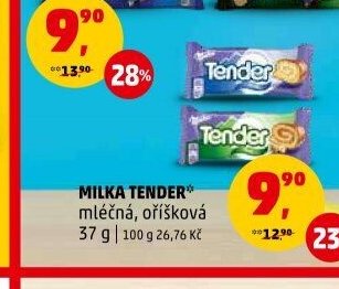 MILKA TENDER mléčná, oříšková