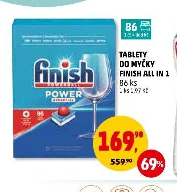 TABLETY DO MYČKY FINISH ALL IN 1 86 ks