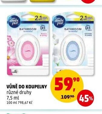 VŮNĚ DO KOUPELNY různé druhy 7,5 ml