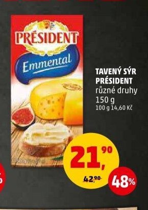 Tavený sýr Président