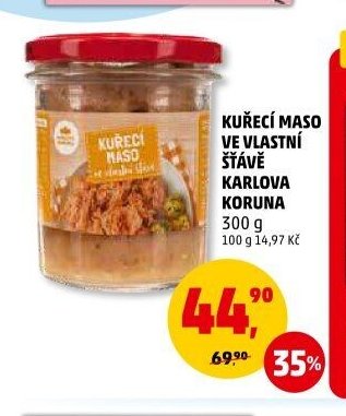 Kuřecí maso ve vlastní šťávě Karlova Koruna