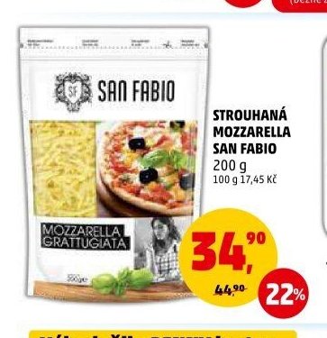 Strouhaná mozzarella San Fabio