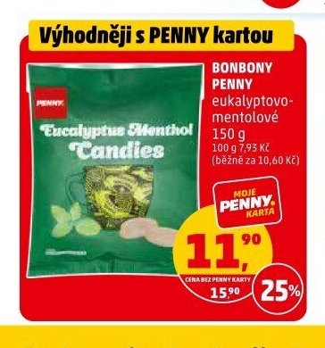Bonbony Penny eukalyptovo-mentolové