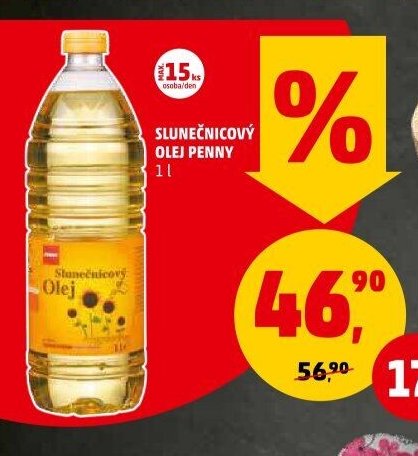 SLUNEČNICOVÝ OLEJ PENNY 1 l