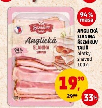 Anglická slanina Řezníkův talíř