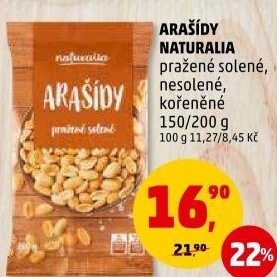 Arašídy pražené Naturalia