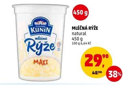Mléčná rýže Kunín