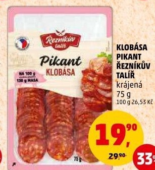 Pikantní klobása Řezníkův talíř