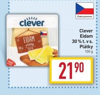 Clever Eidam 30 % t. v s. Plátky