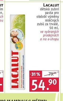 Lacalut dětská zubní pasta