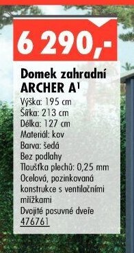 Domek zahradní ARCHER A - UNI HOBBY akcniletaky.com