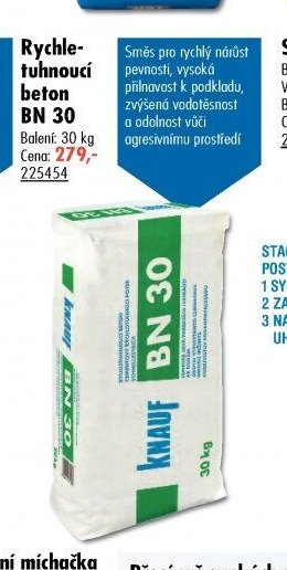 Rychletuhnoucí beton BN 30 - UNI HOBBY akcniletaky.com