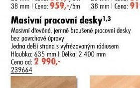 Masivní pracovní desky - UNI HOBBY akcniletaky.com