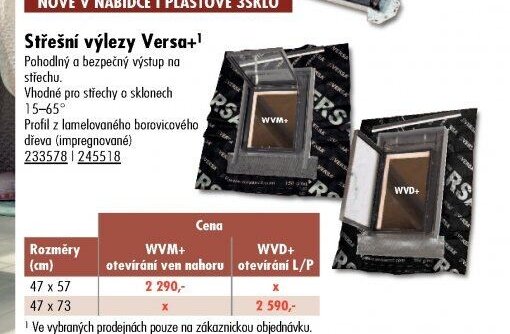 Střešní výlezy Versa - UNI HOBBY akcniletaky.com