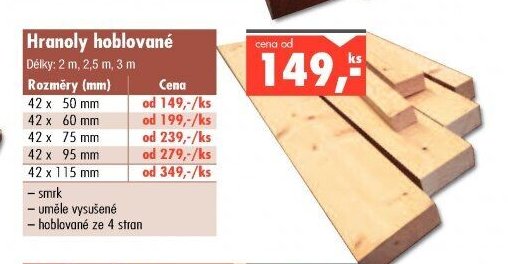 Hranoly hoblované - UNI HOBBY akcniletaky.com