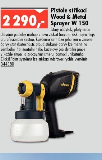 Pistole stříkací Wood & Metal Sprayer W 150 - UNI HOBBY akcniletaky.com