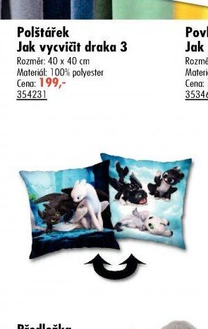 Polštářek Jak vycvičit draka 3 - UNI HOBBY akcniletaky.com