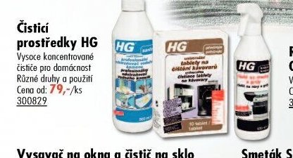 Čisticí prostředky HG - UNI HOBBY akcniletaky.com
