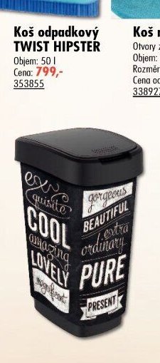 Koš odpadkový TWIST HIPSTER - UNI HOBBY akcniletaky.com