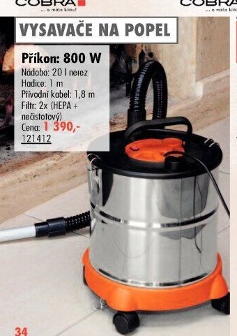 Vysavač na popel 800 W - UNI HOBBY akcniletaky.com