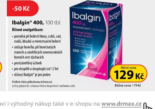 Ibalgin 400, 100 tbl.