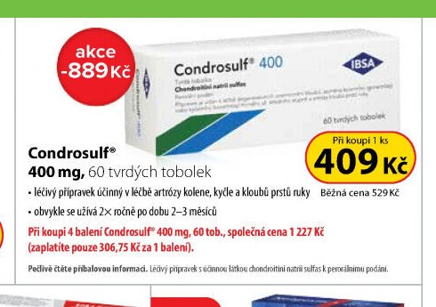 Condrosulf 400 mg, 60 tvrdých tobolek