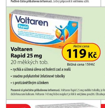 Voltaren Rapid 25 mg 20 měkkých tob.