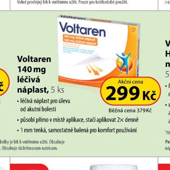 Voltaren 140 mg léčivá náplast, 5 ks