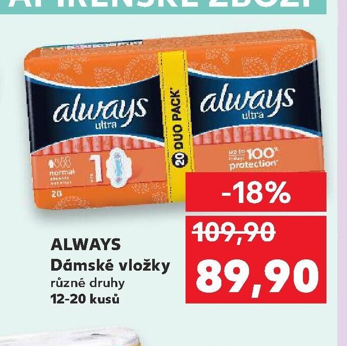 Always Dámské vložky