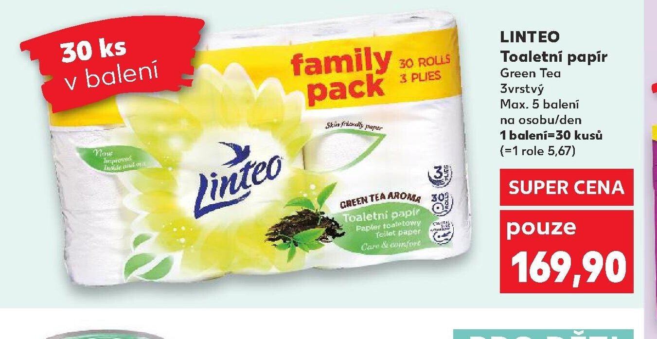 Linteo Toaletní papír Green Tea