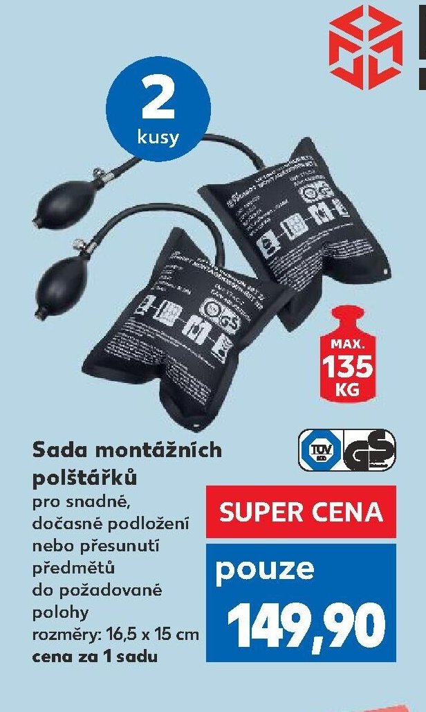Sada montážních polštářků