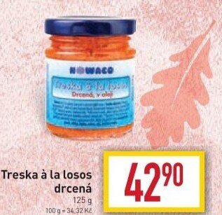 Drcená treska a la losos v oleji Nowaco