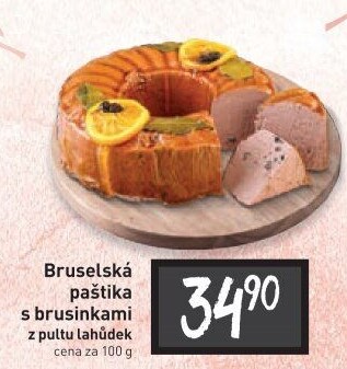 Paštika bruselská s brusinkami