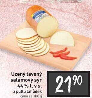 Sýr uzený salámový 44% Jihočeský Madeta