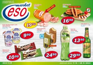 akční leták ESO MARKET 7.9.2022-18.9.2022