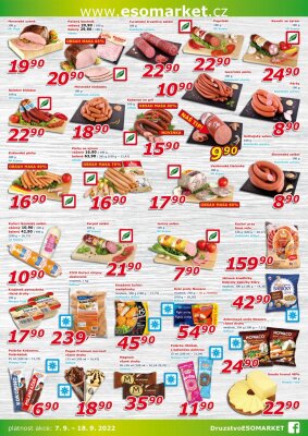 akční leták ESO MARKET 7.9.2022-18.9.2022