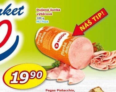 Šunka dušená písecká výběrová Maso uzeniny Písek