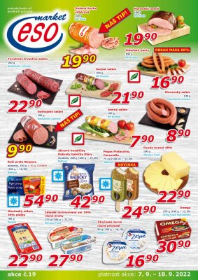 akční leták ESO MARKET 7.9.2022-18.9.2022