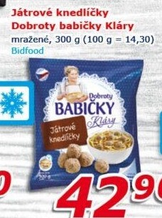 Knedlíčky játrové mražené Dobroty Babičky Kláry
