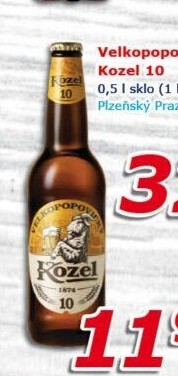 Pivo světlé výčepní 10°Velkopopovický Kozel