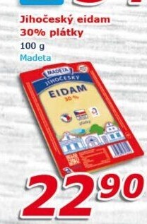 Sýr Eidam Jihočeský 30% Madeta