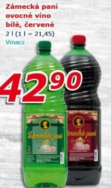 Víno stolní Zámecká paní